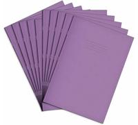 Rhino F8M - Cuaderno de rayas (A4, 64 páginas, 10 unidades), color morado