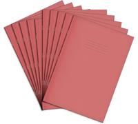 Rhino F8M - Cuaderno de rayas (A4, 64 páginas, 10 unidades), color rosa