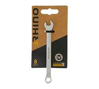 Rhino - Llave combinada de 8 mm, llave de sujeción, llave de anillo y horquilla - Diámetro 8 mm - Alta calidad - Fabricado en acero (cromo vanadio) - Garantía de vida - Varios tamaños disponibles