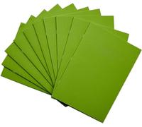 RHINO-Lote de 10 cuadernos a cuadros, 64 hojas de papel de colores, formato A4, color verde