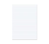 RHINO Papel rayado de hojas sueltas A4, 500 hojas/1000 páginas, papel rayado de 6 mm, sin perforación, suministros de papelería escolar y de oficina