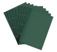 Rhino Paperery - Cuaderno de ejercicios de gran tamaño | 13 x 9 | 80 páginas | 8 mm forrado con margen | Recursos de aprendizaje | Libros escolares | Verde oscuro