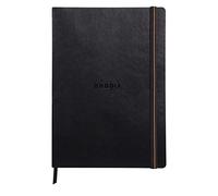 Rhodia 116115C - Cuaderno de bolsillo cosido hilo Bristol Book de 64 páginas de papel Bristol liso blanco 21x29,7 cm 205 g (formato vertical), cubierta de piel sintética negro