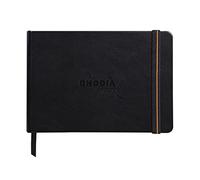 Rhodia 116170C Rhodia Touch Mixed Media Book, papel Paint'On extra blanco 250g - A6 paisaje, 40 páginas folleto cosido rígido