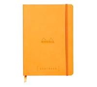 RHODIA - 117755C - Cuaderno Goalbook Naranja Soft Notebook - A5 - Interior: punteado - 240 páginas - Papel 90gr ahuesada Clairefontaine - 2 cintas, cierre elástico - Piel sintética - Naranja