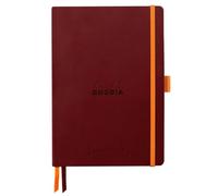 RHODIA 117800C - Cuaderno flexible Bullet Journal Goalbook Lie de Vin - A5 - Punteados Dot - 240 páginas - Papel Clairefontaine Marfil 90 g - 2 cintas, cierre elástico - cubierta de piel sintética