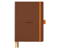Rhodia 117812C - Cuaderno blando Goalbook Cobre - A5 - Dotted Dot|240 páginas - Papel Ivory 90 g - 2 cintas, cierre elástico - Funda de piel sintética