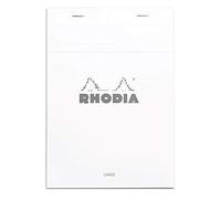 RHODIA, 16601C, Bloc de notas grapado N°16, A5, Interior: Rayado, 80 Hojas, Papel Clairefontaine Blanco 80 g/m², Blanco