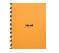 RHODIA 19300C - Cahier à Spirale (Reliure Intégrale) Notebook Noir ou Orange - A4+ - Petits Carreaux - 160 pages Détachables - Papier Clairefontaine 80 g/m² - Couverture Souple et Résistante - Classic