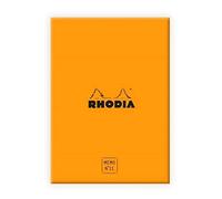 RHODIA 194050C - Caja Memo Pad N°11 Naranja - A7 8,5x11,5 cm - Rayado - 240 Hojas 80g/m - Práctico y Compacto - Colección Rhodiatime