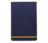 Rhodia 194360C - Cuaderno rígido Saphir Webnotepad - A6 - Rayado - 192 páginas desmontables - Papel Ivory 90 g/m - Marcapáginas, cierre elástico - Cubierta de piel sintética