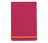 Rhodia 194366C - Cuaderno duro Webnotepad Poppy - A6 - Rayado - 192 páginas desmontables - Papel Ivory 90 g - Marcapáginas, cierre elástico - Funda de piel sintética - Rhodiarama