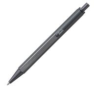 Rhodia 9372C - Bolígrafo recargable scRipt Cuerpo Hexagonal de Aluminio Cepillado - Titanio - Punta retráctil de bola de alta precisión 0,7 mm, tinta negra - Colección scRipt
