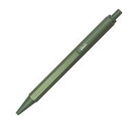 RHODIA 9387C - Bolígrafo recargable de scRipt, cuerpo hexagonal de aluminio cepillado salvia, punta retráctil de alta precisión, 0,7 mm, tinta negra