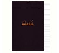 Rhodia Bloc de notas grapado y microperforado, DIN A5, 14,8 x 21 cm, 150 hojas, 80 g, cuadrícula naranja, 4 unidades, color naranja 21 x 31,8