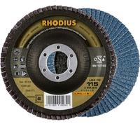 Rhodius Disco abrasivo LSZ F2 K40 de acero, diámetro de 115 mm, orificio de 22,23 mm para amoladora angular