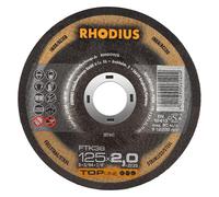 Rhodius FTK38 - Discos de corte (125 x 2,0 mm, para acero inoxidable/acero, 25 unidades)