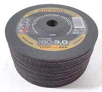 Rhodius FTK38 - Discos de corte (180 x 3,0 mm, para acero inoxidable/acero, 25 unidades)