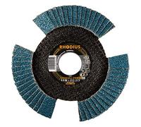 Rhodius Inox Vision Pro - Disco abrasivo de láminas para amoladora angular (10 unidades, 115 mm de diámetro, K60)