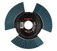 Rhodius Inox Vision Pro - Disco abrasivo de láminas para amoladora angular (10 unidades, 125 mm de diámetro, K60)