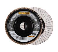 Rhodius LGA - Discos de lija de aluminio (115 mm y 125 mm, 10 unidades, grano: P40, diámetro: 115 mm)
