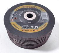 Rhodius RS28 - Discos de desbaste (180 x 7,0 mm, acero inoxidable, 10 unidades)