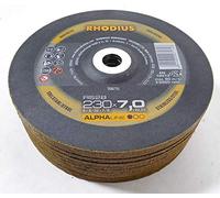 Rhodius RS28 - Discos de desbaste (230 x 7,0 mm, acero inoxidable, 10 unidades)