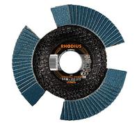 RHODIUS VISION PRO, 10 unidades de disco de 115 mm de diámetro, K80, transparentes, fabricados en Alemania, de metal, acero inoxidable, acero inoxidable, acero inoxidable, para amoladora angular,