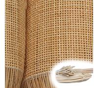 RHUIRKF Natural Ratán Rollo para Muebles, 100cm de Ancho Rollo de Correas de Ratán, Cinta de Tela Caña Ratán Material Hoja de Malla Abierta para Silla Gabinete Bricolaje(35x100cm)