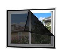 RHVOVNVOM Mosquitera Negra de 90/100/110/120cm Ancho, Material Fibra for Ventana a Prueba Moscas, Cortina for Puerta, Pantalla Protectora Gasa, 1 ud(Black - 120cm,Height 140cm)