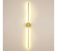 Riankh Aplique de pared dorado, iluminación de aplique de pared lineal, lámpara de pared de tira moderna, apliques de pared largos, luces de pared de tocador for pasillo, sala de estar, fondo, dormi (