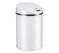 Ribelli Cubo de Basura de Acero Inoxidable - Cubo de Basura con Sensor - Apertura y Cierre automáticos - Anillo de sujeción para Bolsas de Basura - Tapa Desmontable - con Pantalla de función LED