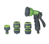 Ribimex Pra/TB.1312 Kit de riego con Pistola multichorro 8 Funciones, Gris/Verde, 245 x 70 x 145 cm