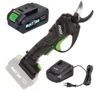 Ribimex PRBAT20/SEC - Tijeras eléctricas de poda - 20V/4Ah - Diámetro de corte 25 mm