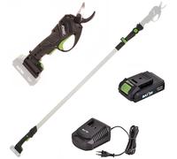 Ribimex PRBAT20/SEC - Tijeras eléctricas de poda con pértiga 147-203 cm - 20V/2Ah - Diámetro de corte 25 mm