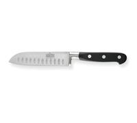 RICHARDSON SHEFFIELD Cuchillo Santoku de Acero Inoxidable de Grado más Fino V Sabatier, Acero Inoxidable, Negro, 17,5 cm
