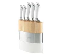 Richardson Sheffield Fusion - Juego de cuchillos de cocina (5 piezas, acero inoxidable, 18 x 10 x 37,6 cm), color blanco