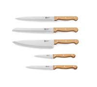 RICHARDSON SHEFFIELD SET 5 CUCHILLOS COCINA INOX MANGO MADERA