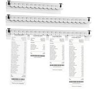 Richunie 2 unidades de 30 cm + 20 cm Comandero Hosteleria,Sujeta Comandas, Barra Porta Comandas, Soporte Comanderas Restaurante,Soporte para Comandas Barra Deslizante para Colgar, Autoadhesivo Clip