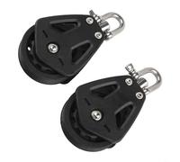 RichVibe Paquete de 2 poleas de nailon marino de alta resistencia, rueda giratoria para barco, equipo de navegación, se adapta a cuerda de 10 mm, carga de trabajo de 460 kg