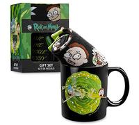 RICK AND MORTY Taza con Calcetines Set Regalo Friki Hombre con Taza Ceramica y Calcetines Divertidos, Idea Regalo para Hombre y Adolescentes
