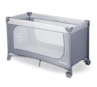 Ricokids Travel Cot Toddler Bed, Portable, Playpen, 125 x 65 x 78 cm, 15 kg de Capacidad, Plegable, Dos Ruedas con Brakes, Detachable Side Entrance, Mattress, Bag, Gray