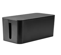 RICOO Caja organizadora de Cables Z2301-B, Caja organizadora de Cables, 23,5 x 11,5 x 12 cm, Caja de Almacenamiento para Ocultar regletas, adaptadores y Cables, Color Negro