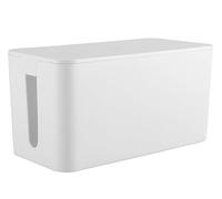 RICOO Caja organizadora de Cables Z2301-W, 23,5 x 11,5 x 12 cm, Caja de Almacenamiento para Ocultar regletas, adaptadores y Cables, Color Blanco