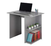 RICOO Escritorio pequeño 82x76x60cm WM089-PL Mesa Ordenador Organizador Oficina Muebles de hogar Buro PC Gaming Secreter Madera Gris
