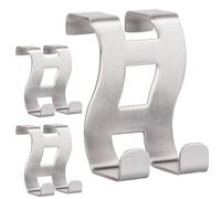 RICOO Gancho para Puerta MH001-3 Gancho de Acero Inoxidable para Puertas de Dormitorio y Baño Juego de 3, Diseño Moderno y Estable Dimensiones 5 x 6 x 4,5 cm.