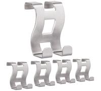 RICOO Gancho para Puerta MH001-5 Gancho de Acero Inoxidable para Puertas de Dormitorio y Baño Juego de 5, Diseño Moderno y Estable Dimensiones 5 x 6 x 4,5 cm.