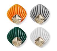 RICOO Ganchos adhesivos para pared HP004-M Moderno Gancho de Pared para Colgar Toallas Conjunto de 4 Piezas Perchas adhesivas fuertes 6x6x2,5 cm Estilo Elegante Multicolor