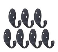 RICOO Ganchos Para Colgar MH014-B7, Set de 7 Piezas Estilo Moderno Ideal para Percha Pared y Ropa 2,2x4,2x5 cm Fabricado en Aleación de Zinc Negro