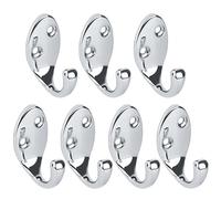 RICOO Ganchos Para Colgar MH014-S7, Set de 7 Piezas Estilo Moderno Ideal para Percha Pared y Ropa 2,2x4,2x5 cm Fabricado en Aleación de Zinc Plata